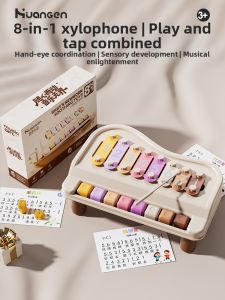 HUANGEN | Educational Musical Soothing Toy Hand Bell Xylophone