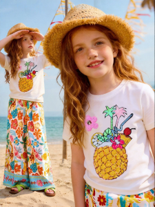 PPTOWN | New Large Children Summer Outerwear Tank Top Tropical Elements