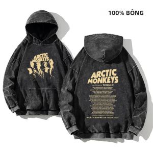 Áo Hoodie In Họa Tiết Nhạc Arctic Monkeys Phong Cách Retro Rock Nam Kiểu Dáng Rộng Vintage Đã Qua Xử Lý Làm Mềm Phong Cách Hip Hop Đường Phố Thường Ngày