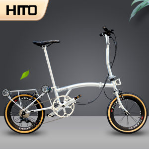German Small Cloth Hito Foldable Bicycle 16-Inch Ultra-Light Portable Variable Speed Retro Adult Men Ladies Can Implement