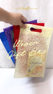 The Craft Decor 10pcs Woven Gift Bag With Handle | Goodies Bag | Wedding Doorgift Bag