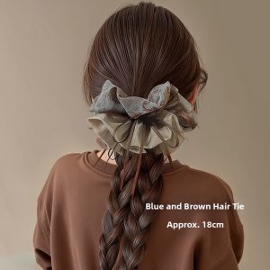 Floral Bowtie Elastic Hair Band Large
