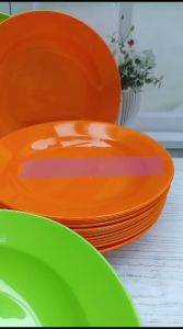 p021 piring mika plastik ssj inc orens 9.inc - Orange
