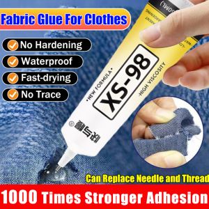 1000 times stronger adhesion Fabric Glue For Clothes 60ml Waterproof and not afraid to be washed Super Glue Strong suitable for gluing cottonFabric SofaCurtains shoes leather repair etc.Shoe Glue gam kuat serbaguna gam kain paling kuat 织物胶 布胶