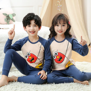 Pure Cotton Childrens Autumn Clothes Set Boys Girls Base Layer Underwear Spring Autumn Pure Cotton Baby Boy Sleepwear