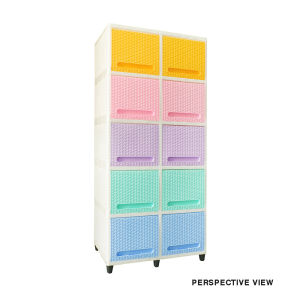 LEMARI PLASTIK CLUB FLIP DOUBLE SUSUN 5 RAK SERBAGUNA [CLBBOX]