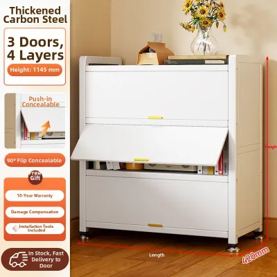 Dust-proof Bookshelf With Door Storage Cabinet