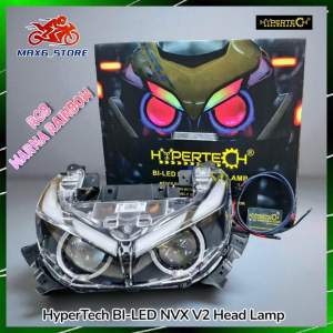 HYPERTECH NVX155 V2 LAMPU DEPAN RGB RAINBOW LED PHONE CONTROL COLOR YAMAHA AEROX NVX V2 FRONT HEAD LAMP BILED PROJECTOR