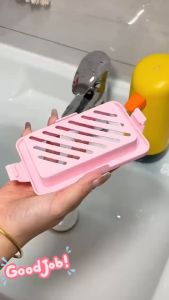 【1-3 Days Delivery】Multifunctional Soap Box Bathroom Drain Creative Soap Rack Bathroom Fertilizer Storage Soap Rack High Elastic Mesh Soap Box