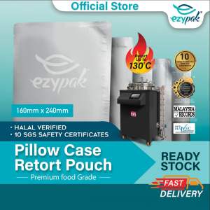 [Ezypak】10pcs Halal Verified SGS Proof - Food Safety Aluminum Retort Pouch (Vacuum Foil Bag) Resist High Temperature Aluminium