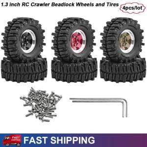 ONEVAN | 1.3 Inch 64*26mm Metal RC Crawler Beadlock Tires and Wheels for 1/18 1/24  Traxxas TRX4M Axial SCX24 AX24 FCX24 FCX24M Ascent-18