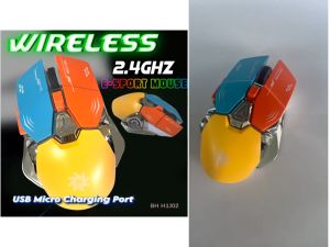 Wireless Mouse Silent Rechargeable Mouse Type-C LED Light Mouse For Computer PC Laptop Office Gaming