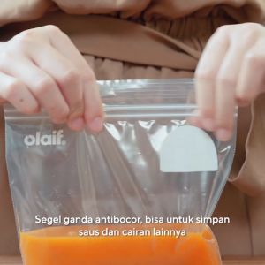 [Bundle 3] Olaif Daily Double Seal Ziplock Bag - Semua Ukuran - Plastik Klip / Plastik Makanan perlengkapan