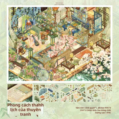 Mr.paper | Nhãn Dán Trang Trí Phong Cách Truyền Thống Khó Cao DIY Cảnh Mini