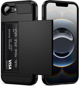 Cho iPhone 18 Pro Max /17 Pro Max Ví Trường Hợp Với Hidden Slideing [Tối Đa 3 khe giữ thẻ] hai lớp Cứng PC Chống Sốc Ốp điện thoại cho Iphone 17 Không Khí 17E 16E 16 Pro Max 15 Cộng Với 14 Pro 13 12 11