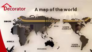 New World Map Wall 3D Acrylic Wall Stickers Three-dimensional Stickers Bedroom Background Wall Decoration Stickers Office Decor