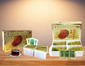 Trà Linh Chi KGS Hàn Quốc 300g (hộp 100 gói x 3g) - Tăng cường sức khỏe thải độc gan thận