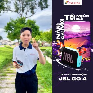 Loa Bluetooth JBL Go 4 JBLGO4 - Hàng chính hãng - Thiết kế nhỏ gọn công nghệ Bluetooth v5.3 kháng nước và bụi chuẩn IP67