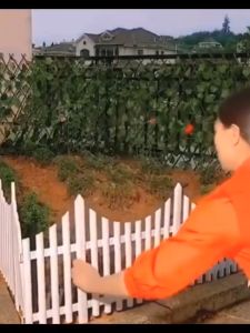 10pcs Plastic fence Fence Courtyard White fence Decoration Garden Flower bed Christmas Fleshy fence fence small fence