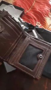 Dompet Pria Lipat Pendek Kulit Sapi Motif Crack
