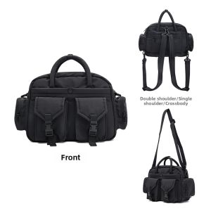 MYEDITION | MYEDITION Commuter Beta Cotton-Padded Crossbody Camera Bag Dual-Shoulder Boston Bag Stylish British Style Versatile Backpack