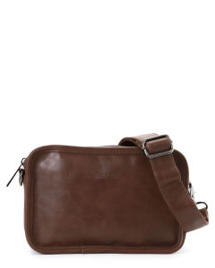 Urban State - Distressed Leather Commuter Crossbody Bag - Camel