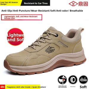 DINGGU | Puncture-Resistant Durable Water-Proof Breathable Steel Toe Mens Safety Shoes