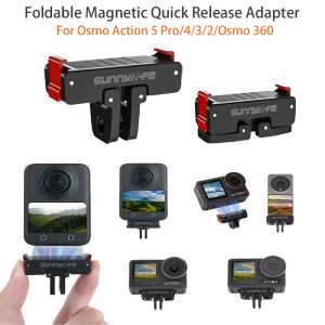 Magnetic Adapter For DJI Osmo Action 5 Pro/4 3 2/360/Camera Quick Release Base Mount 1/4 Thread Port For DJI Action 5 4 3