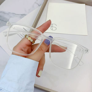 JN IMPRESSION Retro anti-blue light 0 degree glasses ultra light myopia glasses