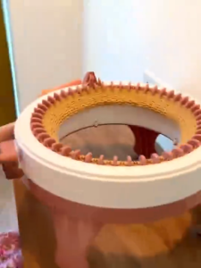 Knitting Machine Crochet Machine Smart Weaving Loom Round Knitting Machines 48/22 Needles Loom Knitting Board Rotating Double Knit Loom Beginner Punch Needle Kit for Sock Hat Scarf