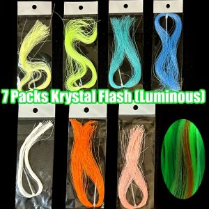 Flashabou Fly Tying Materials Making Fly Jig - Fishing Lure Supplies Krystal Flash Saltwater Freshwater Fishing Accessories