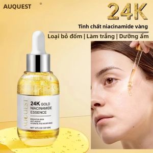 Huyết Thanh Dưỡng Da Mặt Vàng 24K Với Niacinamide Và Hyaluronic Acid Làm Trắng Mờ Vết Thâm Sản Phẩm Chăm Sóc Da Mặt Dành Cho Cả Nam Và Nữ