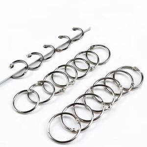 12PCS Metal Ring Binder Book Ring Photo Album Binding Ring for DIY Office Book Paper Open Loop Clasp Binding Supplies 20-39mm