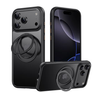 360° Mechanical Torque-Sound Rotating Stand Holder Magnetic Magsafe Phone Case For iPhone 16 15 14 13 17 Pro Max Plus 17Air 16E