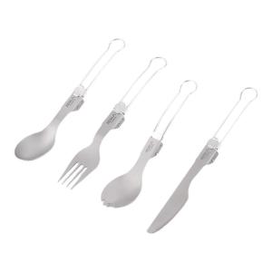 The Primitive | Portable Foldable Titanium Cutlery Set