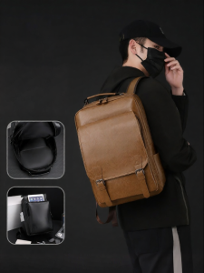 LUYIGUIZU | Leather Casual Computer Travel Backpack Large Capacity