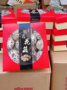 Premium Large Flowered Mushroom Gift Box 500g Dried Winter Mushroom Thick Meaty Wooden Reishi Mushrooms Perfect Year Goods Gifts