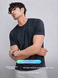 PERDONTOO | Business Style Cool & Stretchy Dry Fast Mens Short Sleeve T-Shirt
