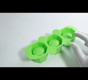 3 Hole Cetakan Pot Bunga Tanaman Sukulen Semen Bentuk Hexagonal Bahan Silikon Flower Pot Mold