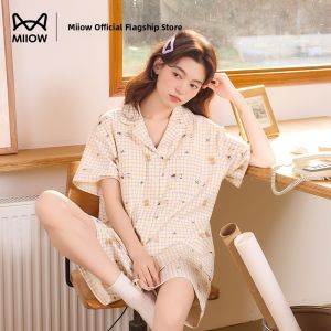 MiiOW | Cotton Short Sleeve Shorts Sleepwear Set