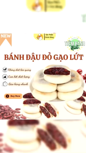 Bánh Đậu Đỏ Gạo Lứt mềm dẻo ít caloít ngọt. Túi 250G 500G1000G.