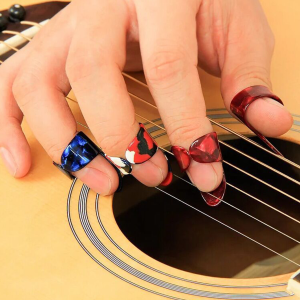Amoki【Ready in Stock】 Guitar Thumb & Finger Pick for Acoustic Electric Guitarra