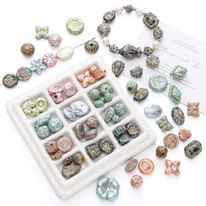 10-15pcs 8-29mm Acrylic Imitation Picasso Gold Border Mixed Styles Beads for DIY Necklace Bracelet Earring Keychain Jewelry Making