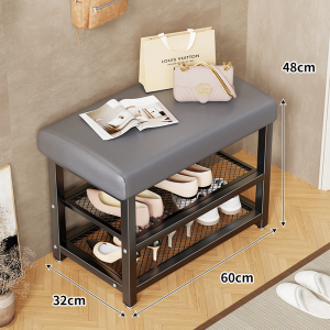 Multi-level Sitting Stool with Shoe Cabinet Elegant and Luxury Bench
