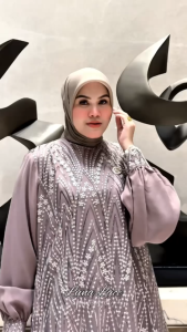 luna dress gamis motif terbaru gamis simple kekinian produk amoreby Ruby