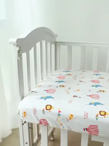 Anakkid---Newborn Fitted Sheet Baby 100% Cotton Sheet Crib Mattress Cover Washable Pad