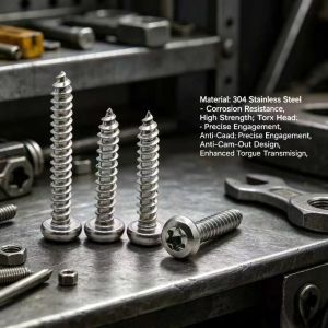 304 Stainless Steel Round Pan Head Torx Six Lobe Self Tapping Screw M4 There are multiple lengths and quantities to choose from