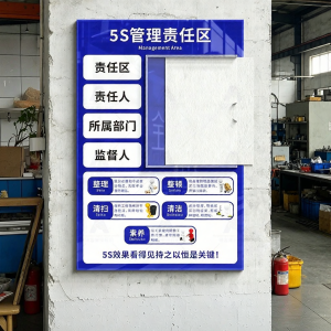 RUIKELAIXIANG | Safety Management Sign Acrylic 6S Identification Card