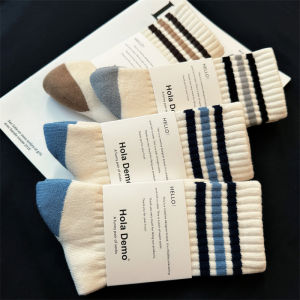 Thickened Pure Cotton Mid-Calf Long Tube Socks for Men And Women Hola Demo Brand Winter Warm Breathable Comfortable Socks