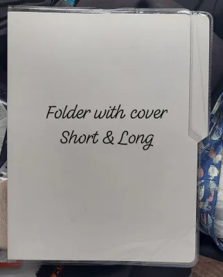 WHITE KRAFT AND COLORED FOLDER WITH PLASTIC COVER (PLS CHAT NG COLOR NG COLORED FOLDER) 5sets per sold